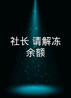 社长请解冻余额